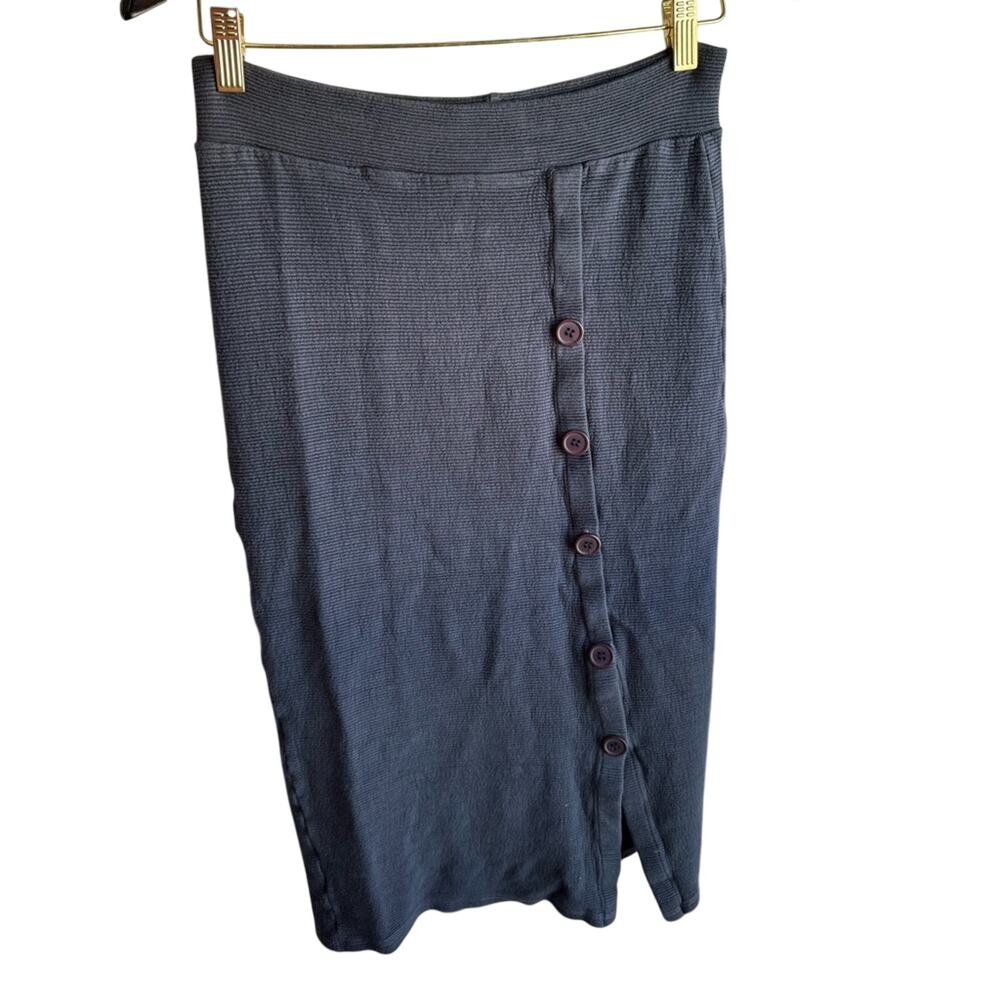 Red Haute Charcoal bodycon twee Button-Down Pencil stretch minimal Skirt medium